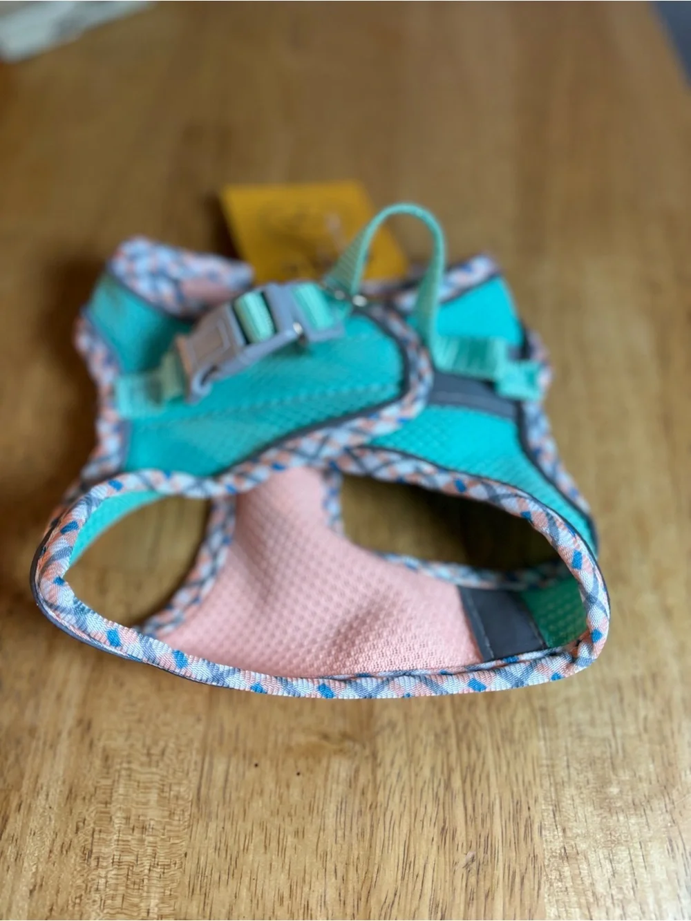 Aittle Breathable Mesh Pet Harness Peach and Teal Size Small New